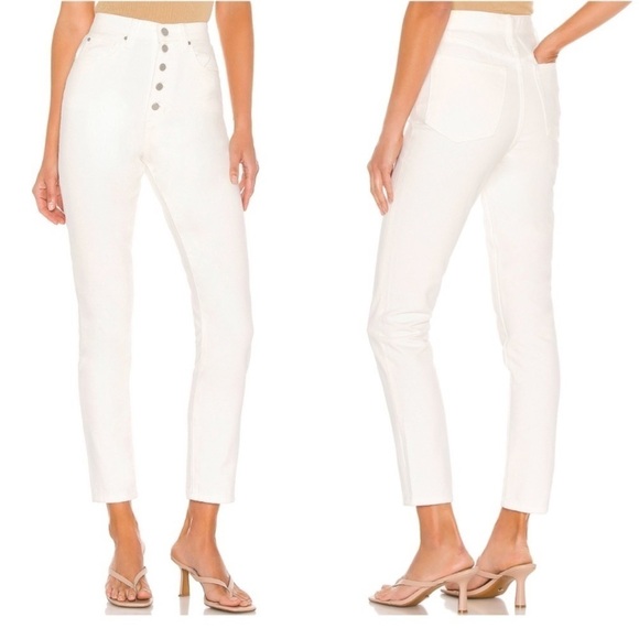 NWT WEWOREWHAT x REVOLVE The Danielle High Rise Vintage Straight Jean White, 30 - Picture 1 of 10